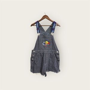 Vintage 1998 Looney Tunes Tweety Bird Carpenter Overall Shorts Women's Medium